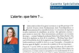 Gazette du Palais Droit bancaire L'alerte