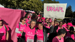 Marie-Christine Barbotin et Bénédicte Bury à la marche Octobre Rose d'Odyssea 5 octobre 2024